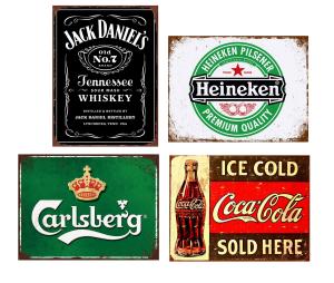 Väggdekal i metall USA