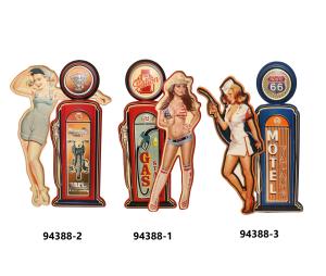 Väggdekortation i metall- bilmek, 3 modeller