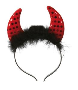 Djävulshorn med blinkande ljus