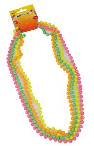 Pärlhalsband i Neonfärger