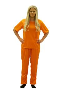Orange Tjejfånge Maskeraddräkt