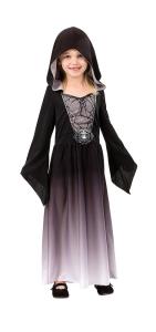 Grå långklänning m. luva