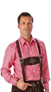 Oktoberfest Skjorta Röd-vit Rutig