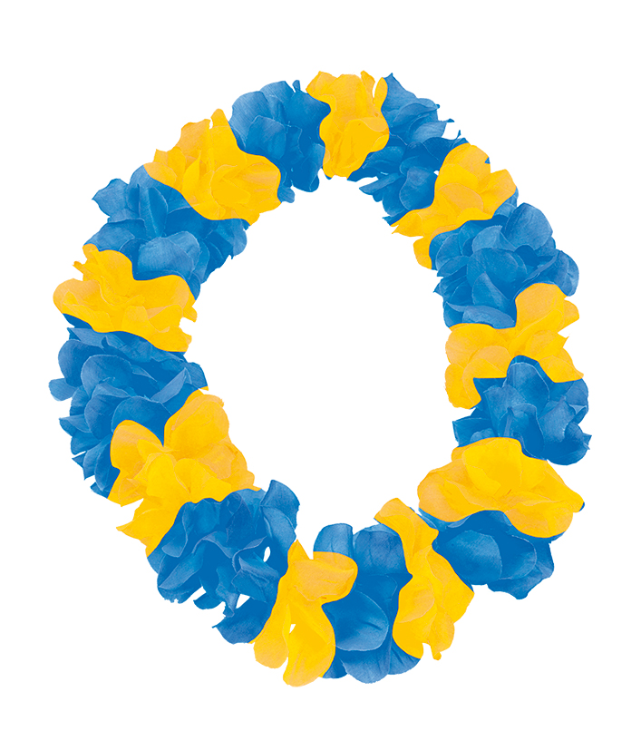 Hawaii krans Blå-Gul