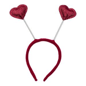 Diadem med glitterhjärtan