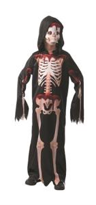 Blodig skelettdräkt barn