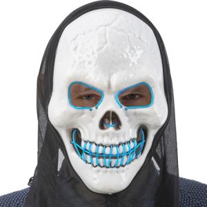 Led mask blå med huva