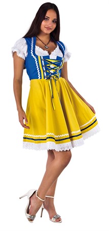 OKTOBERFEST DIRNDL Gul/Blå