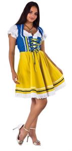 OKTOBERFEST DIRNDL Gul/Blå
