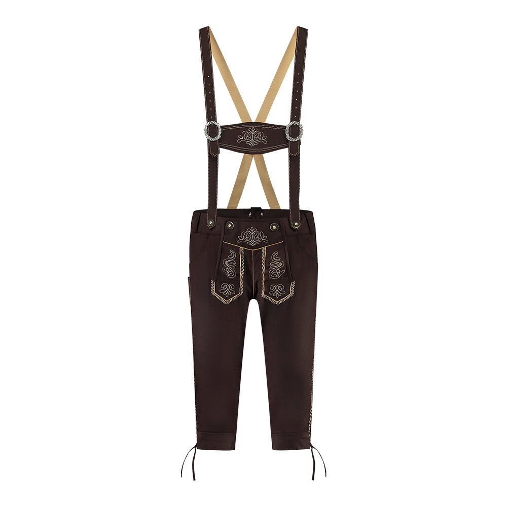 Oktoberfest Lederhosen Mörkbrun