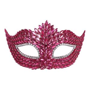 Ansiktsmask med rosa stenar