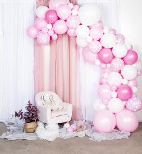 Ballongbåge Rosa & Vit