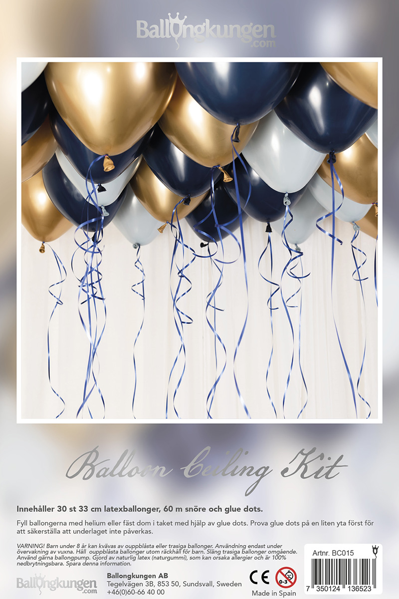 Takballonger Blå Guld