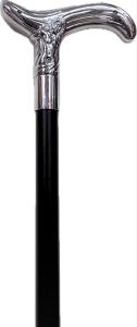 Promenadkäpp med kromat handtag