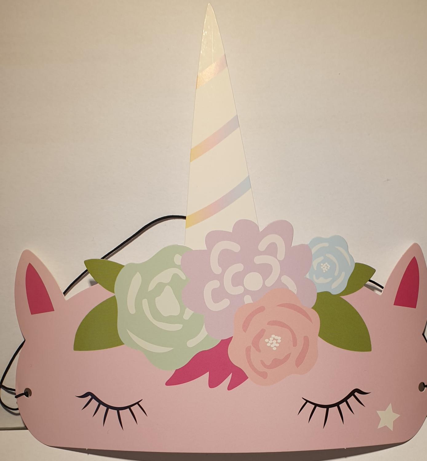 Pappersmask enhörning 6 Pack