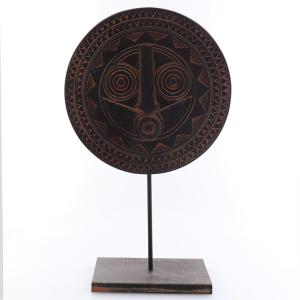 Afrika figur rund på fot brun 36x36x60cm