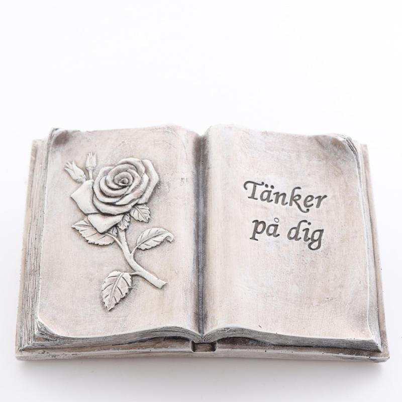 Bok tänker på dig grå 18x12x6cm