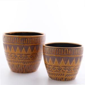 kruka kairo set/2 liten gulbrun 17x15,14x12cm