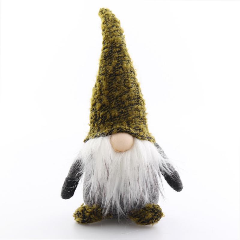 tomte stående liten grön