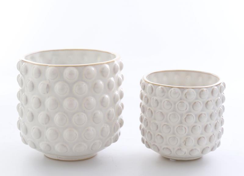 Kruka droppen vit set/2