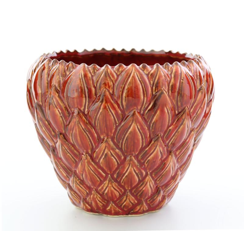 Kruka klave rödbrun