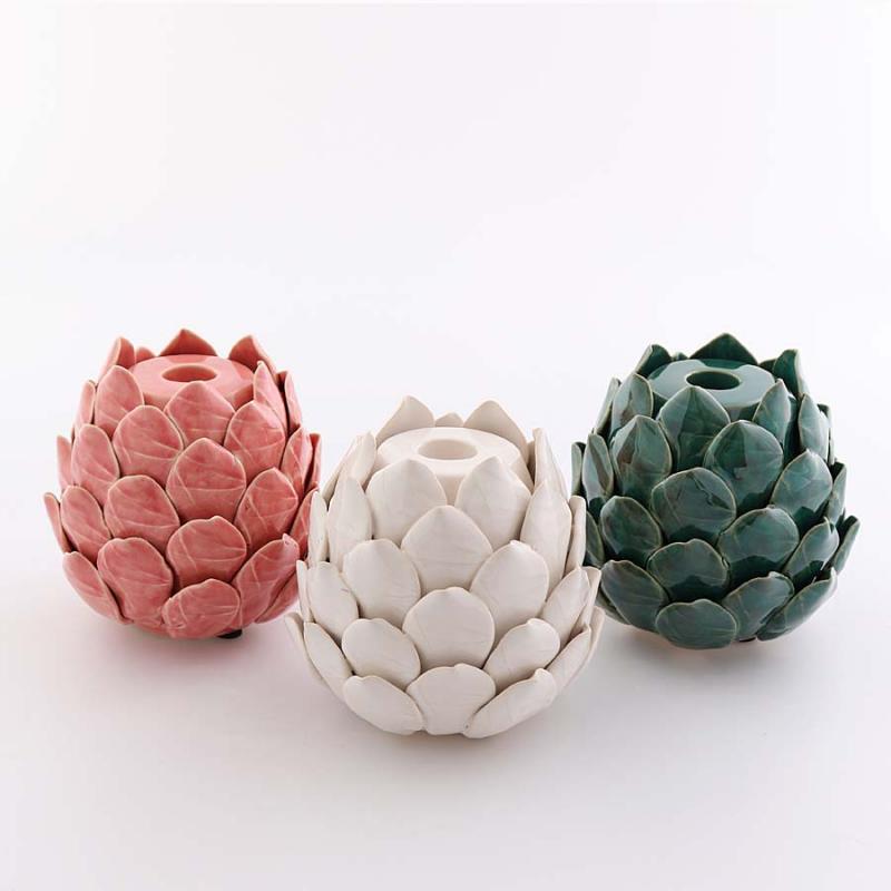 Ljuslykta lotus kronljus rosa 12,5x12cm