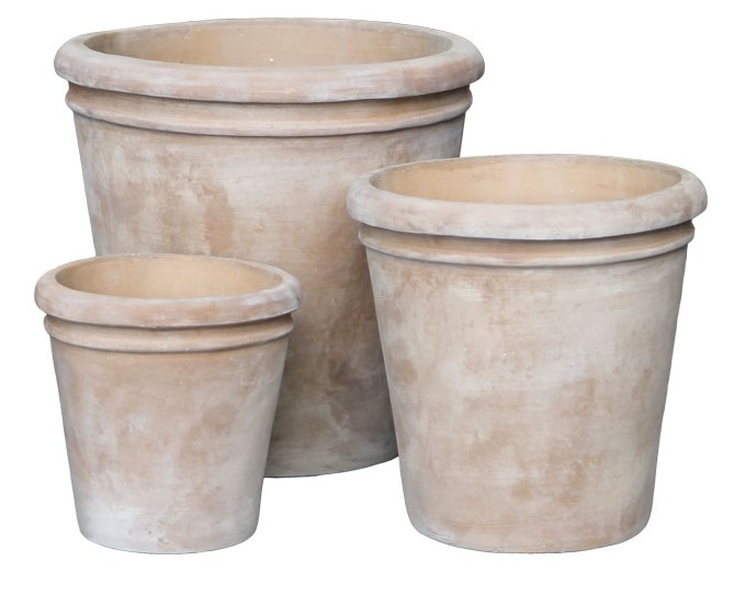 Antik terra set/3 slät