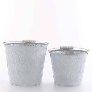 Zinkhink set/2 blommig vit