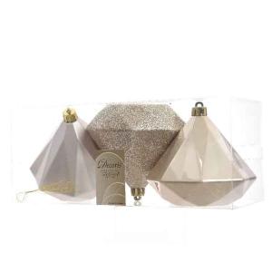 Julkulor Diamant Okrossbara Mix Pärlemor