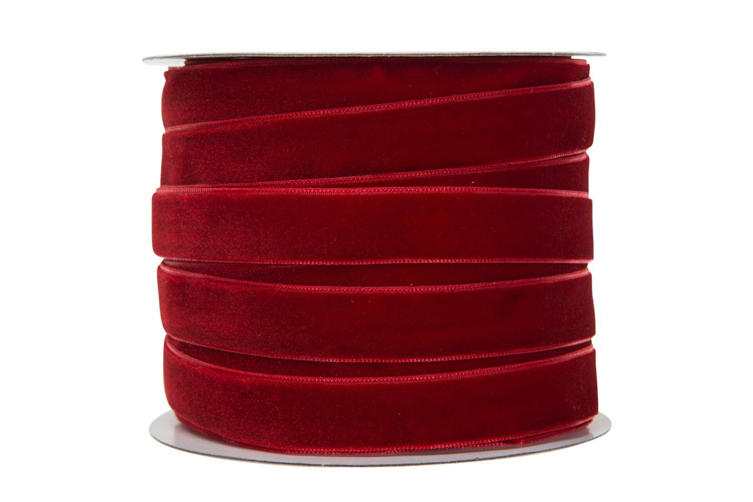 Sammetsband Noel Röd