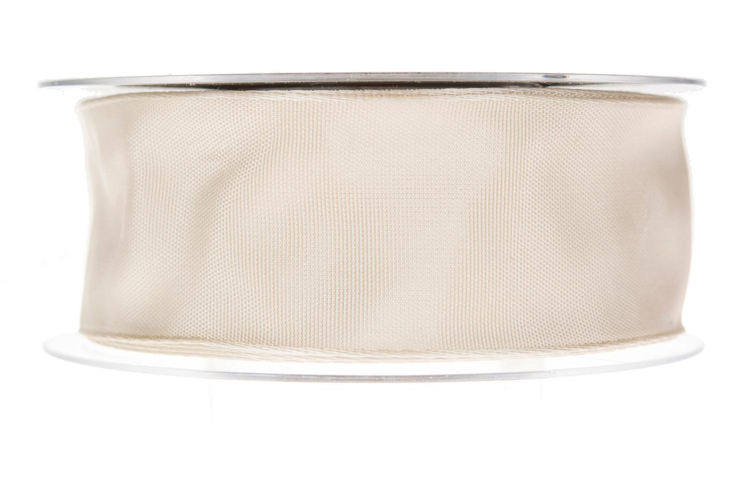 Taftband Ståltråd Creme
