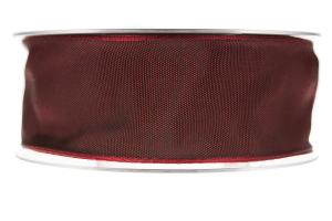 Taftband Ståltråd Vinröd