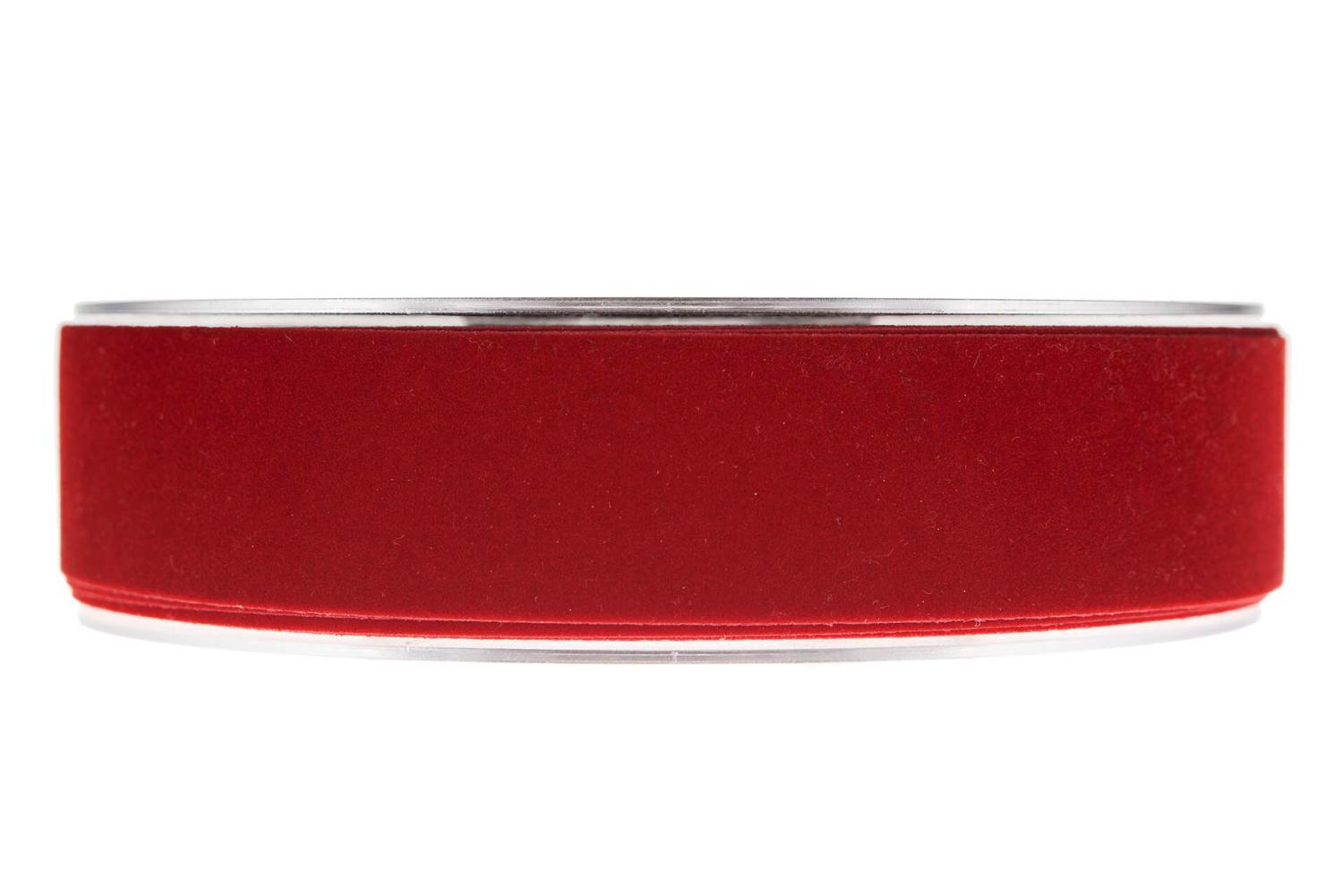 Sammetsband Velour Röd