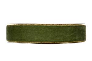Sammetsband Bambi Antikgrön Guld