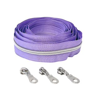 Blixtlås Metallic 6mm Lila Silver