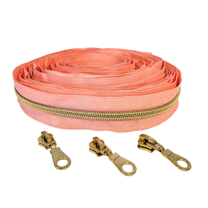 Blixtlås Metallic 6mm Aprikos Guld