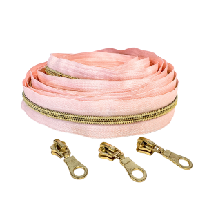 Blixtlås Metallic 6mm Puderrosa Guld