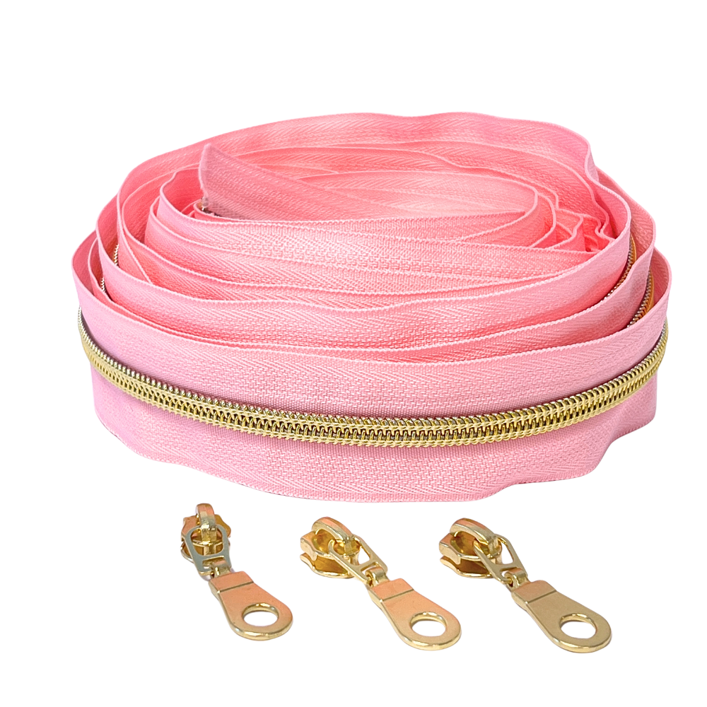 Blixtlås Metallic 6mm Rosa Guld