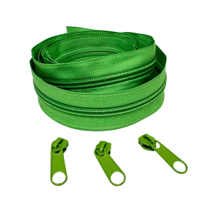 Blixtlås Plast 6mm Grön