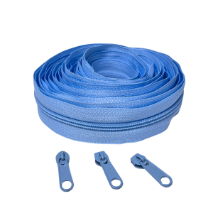 Blixtlås Plast 6mm Himmelsblå