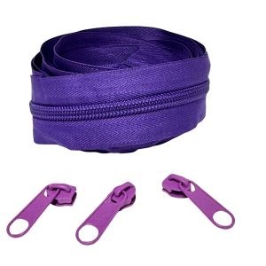 Blixtlås Plast 6mm Lila