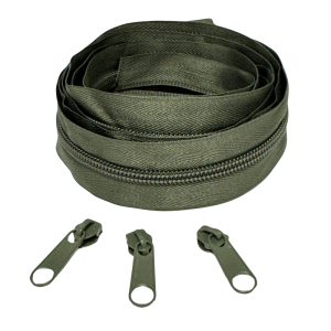 Blixtlås Plast 6mm Militärgrön