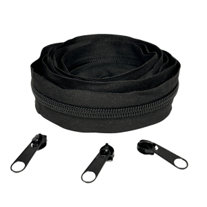 Blixtlås Plast 6mm Svart