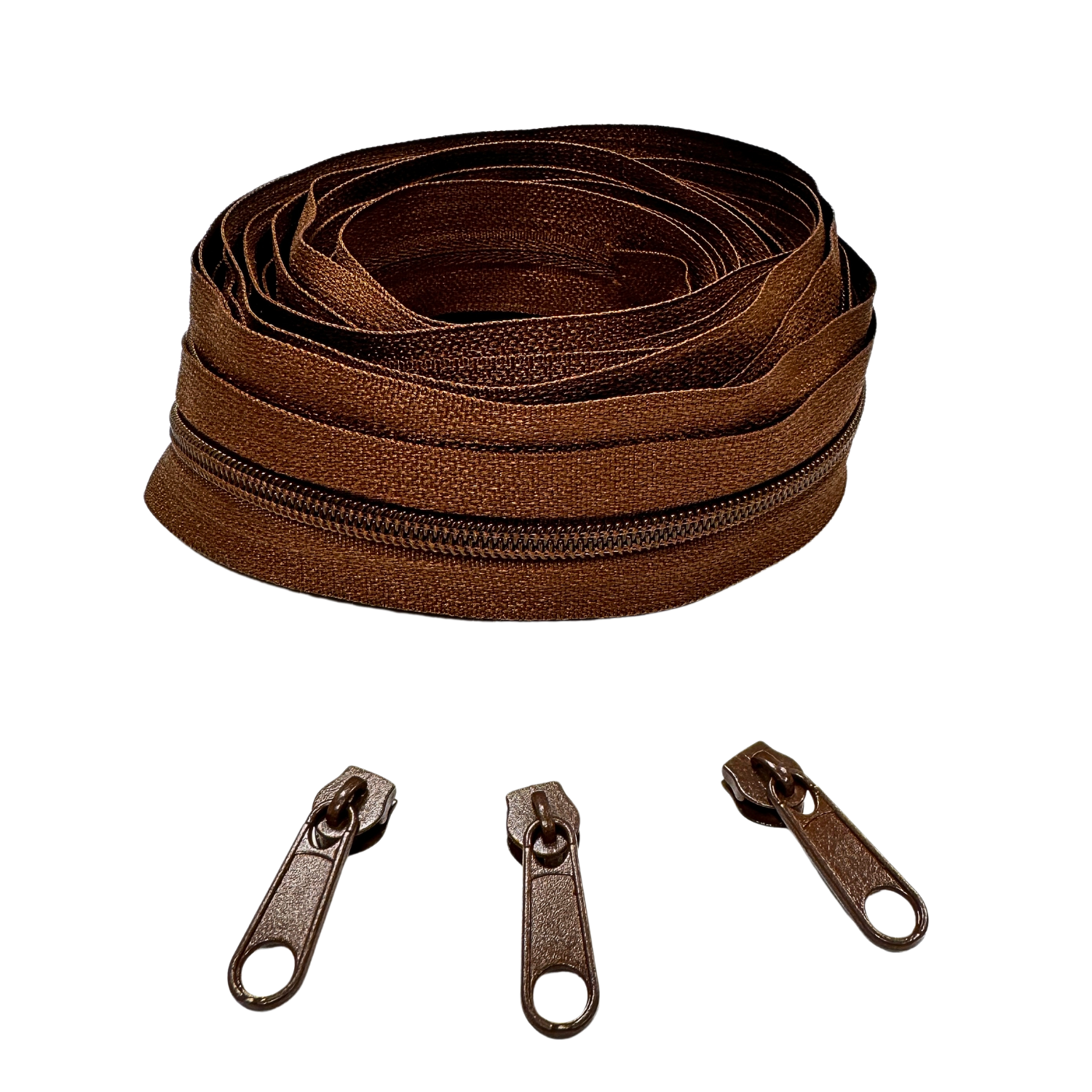 Blixtlås Plast 6mm Brun