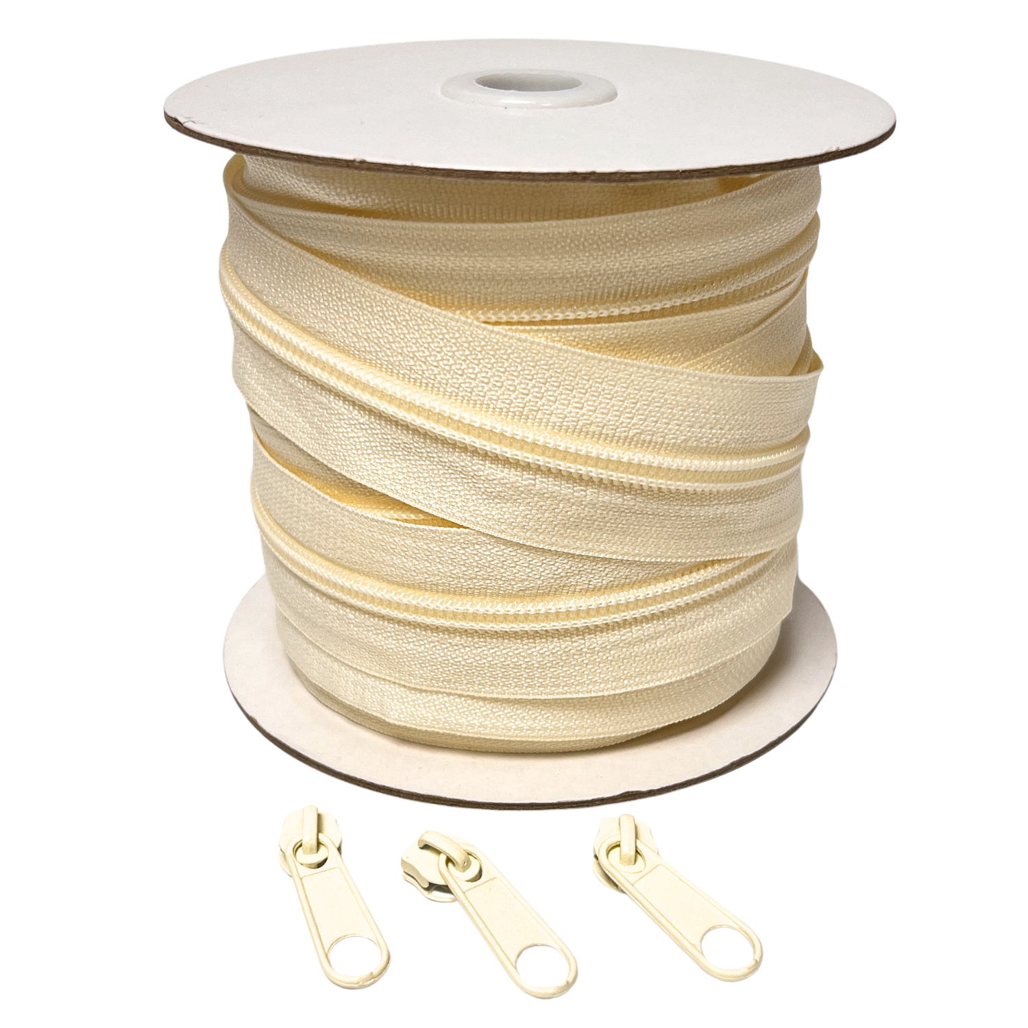 Blixtlås Plast 6mm Creme