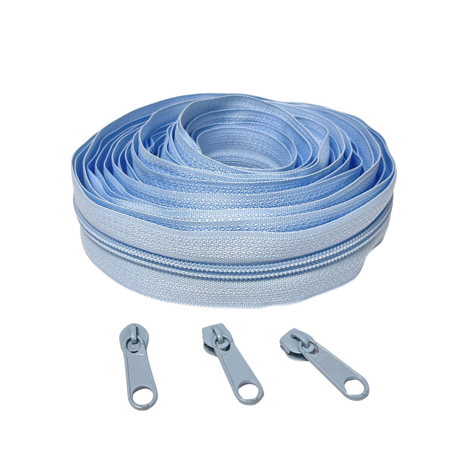 Blixtlås Plast 6mm Ljusblå