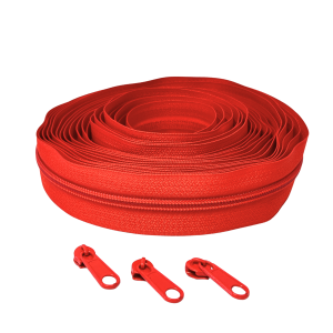 Blixtlås Plast 6mm Röd