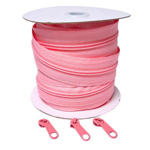 Blixtlås Plast 6mm Rosa 1