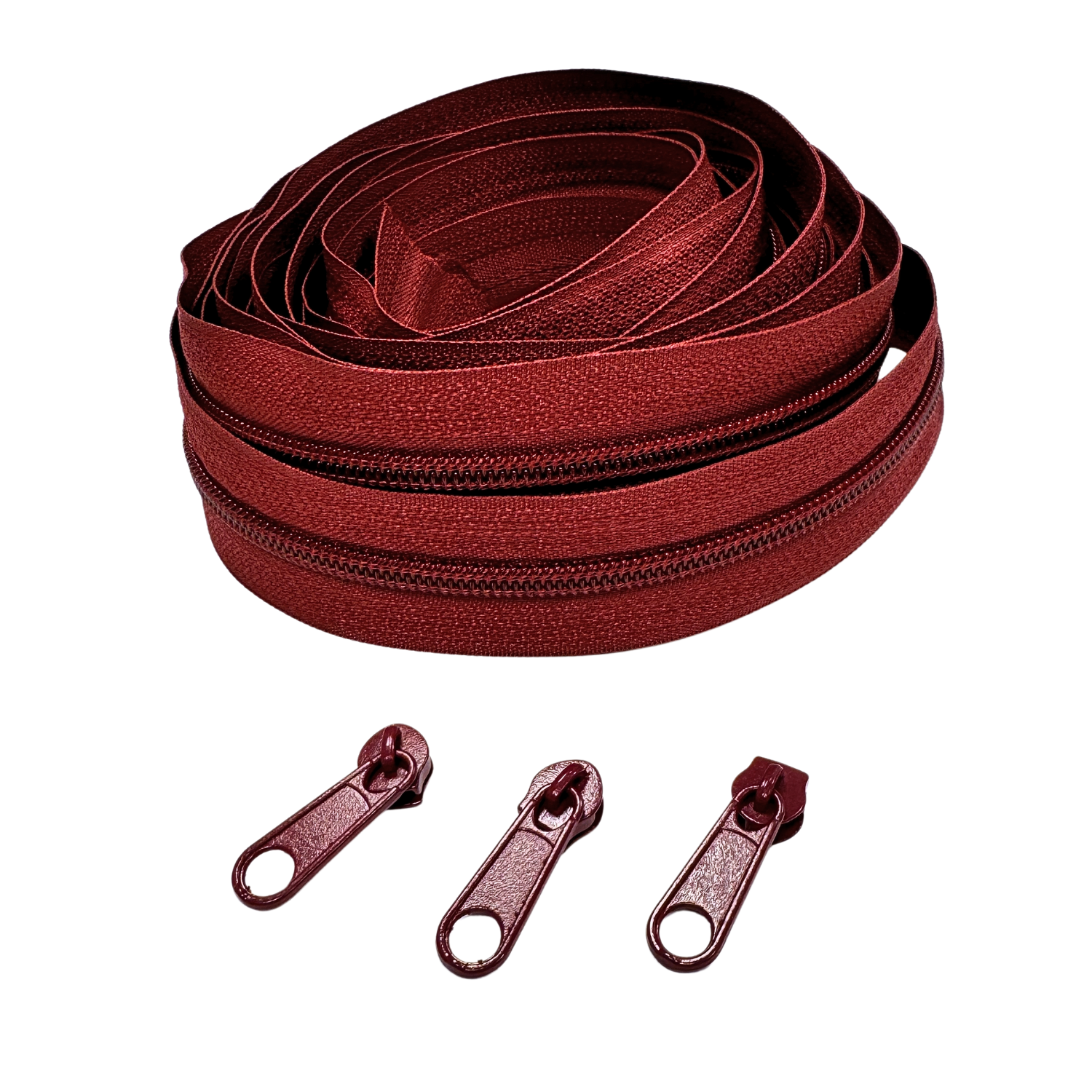 Blixtlås Plast 6mm Vinröd