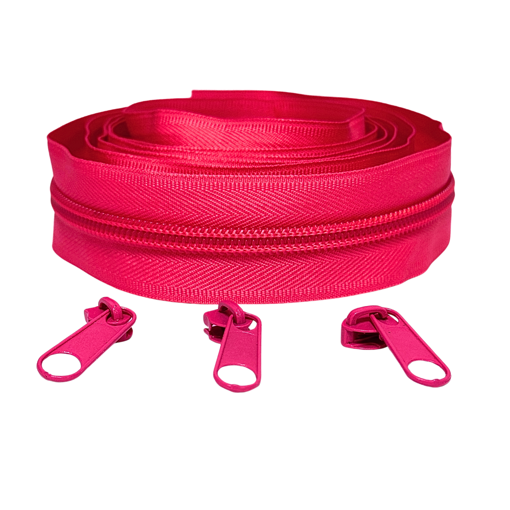 Blixtlås Plast 6mm Cerise